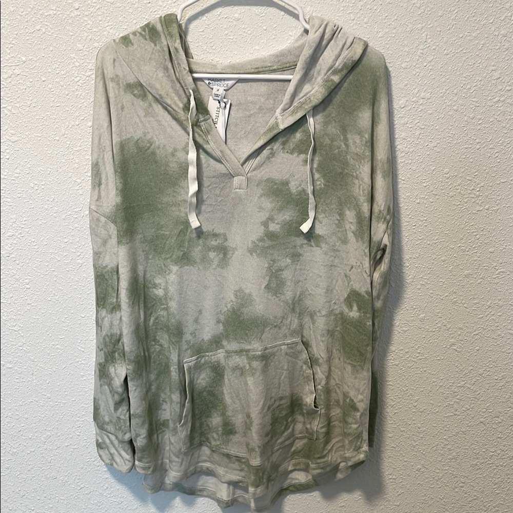 Market & Spruce Green Tie-Dye Hoodie